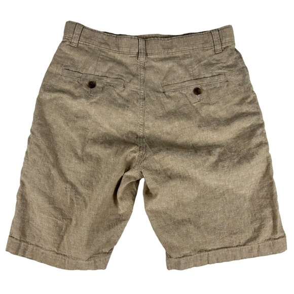 Class Club Modern Fit 8" Inseam Linen Blend Shorts Boys Sz 18 Tan Pockets Summer - Picture 7 of 7
